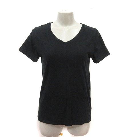 シンプリシテェ SIMPLICITE Tシャツ カットソー Vネック 半袖 黒 ブラック /MS レ...