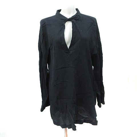 ジャバ Java ワンピース ミニ ボウタイ リボン 長袖 XL 黒 ブラック /YI レディース