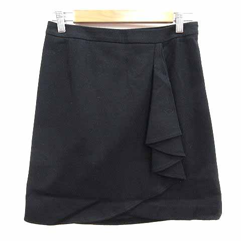 プライベートレーベル Private label 台形スカート ミニ フリル ウール カシミヤ混 M...