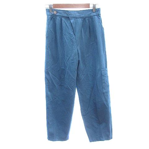 ザラ ZARA カーゴパンツ ワイドテーパード イージー 13-14 164cm 水色 ライトブルー...