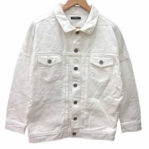 ムルーア MURUA デニムジャケット Gジャン ジージャン M 白 ホワイト /YK レディース