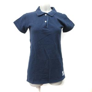 トミー TOMMY ポロシャツ 鹿の子 半袖 S 紺 ネイビー /YI レディース