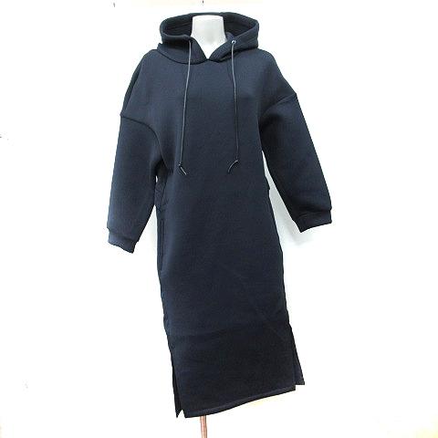 未使用品 エーエフコンフィ af comfy ワンピース ロング パーカー 長袖 ドッキング 切替 ...