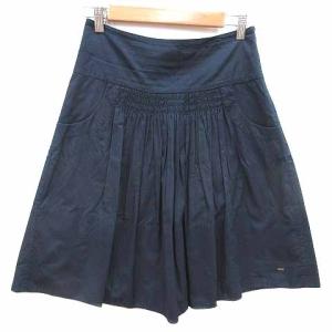 トミーヒルフィガー TOMMY HILFIGER フレアスカート ひざ丈 2 M 紺 ネイビー /YK ●RY レディース