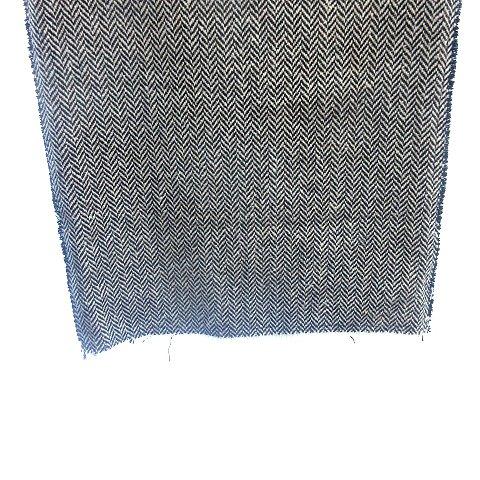 ジャンコロナ JEAN COLONNA タイトスカート ミモレ ロング フリンジ ツイード ヘリンボ...