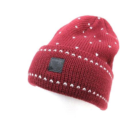 バートン BURTON ニッ帽子 ワッチキャップ ビーニー ハート柄 ONE ボルドー 赤 レッド ...