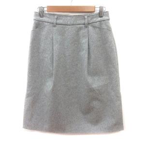 トミーヒルフィガー TOMMY HILFIGER 台形スカート ひざ丈 ウール 4 グレー /MS レディース