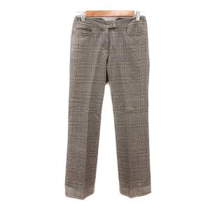 ジルスチュアート JILL STUART ストレートパンツ スラックス グレンチェック ウール 2 M グレージュ /MN レディース