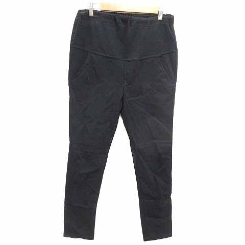 西松屋チェーン マタニティパンツ テーパードパンツ L 黒 ブラック /YK ●RY レディース