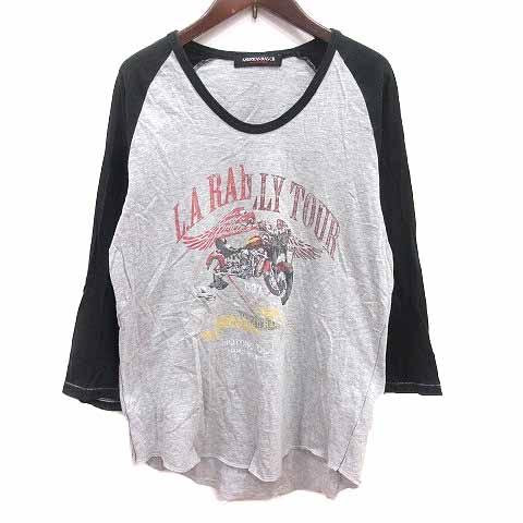 アメリカンラグシー AMERICAN RAG CIE Tシャツ カットソー Uネック プリント 長袖...