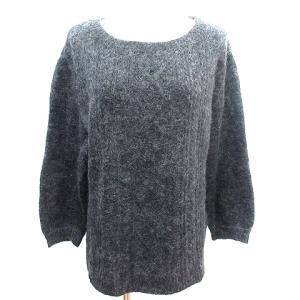 ジルスチュアート JILL STUART ニット セーター モヘヤ混 長袖 M チャコールグレー /AU レディース