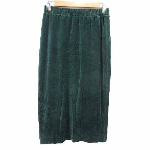 ビーティングハート BEATING HEART タイトスカート ロング 起毛 1 S 緑 グリーン ...