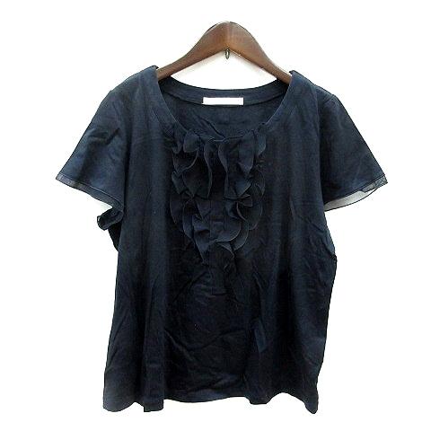 ナチュラルビューティー NATURAL BEAUTY カットソー Tシャツ クルーネック 半袖 フリ...