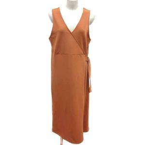 ピンクアドベ pink adobe ワンピース ジャンパースカート ロング カシュクール M 茶 キャメル /YK ●RY レディース