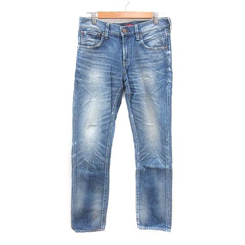 レッドカード RED CARD デニムパンツ ジーンズ スキニー ウォッシュ加工 28 S 紺 ネイ...