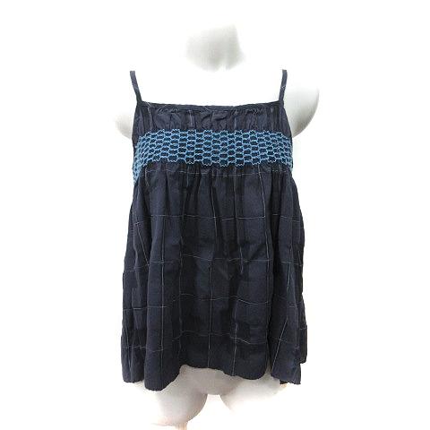サリースコット Sally Scott ビスチェ キャミソール シャーリング 刺繍 総柄 11R L...
