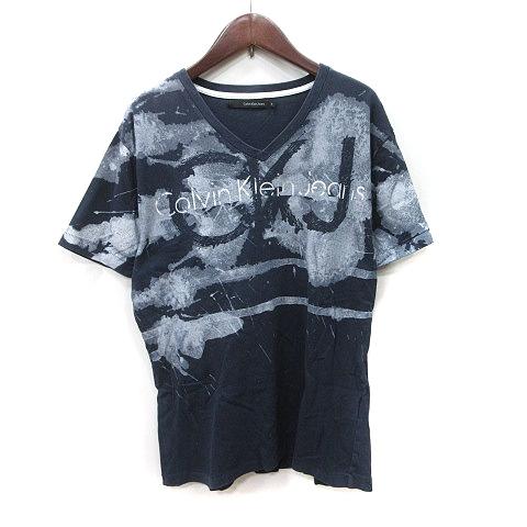 カルバンクラインジーンズ Calvin Klein Jeans Tシャツ カットソー 半袖 総柄 L...