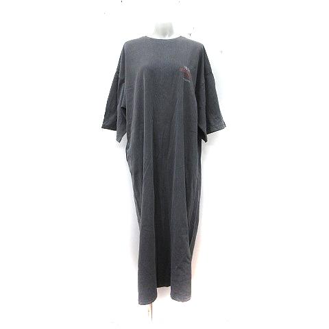 ジャバ Java Tシャツワンピース マキシ 半袖 XL チャコールグレー /YI レディース