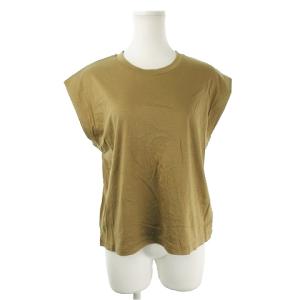 【中古】ユナイテッドアローズ UNITED ARROWS カットソー クルーネック 半袖 フレンチスリーブ 38 ベージュ /AH4 ☆ レディース 【ベクトル 古着】