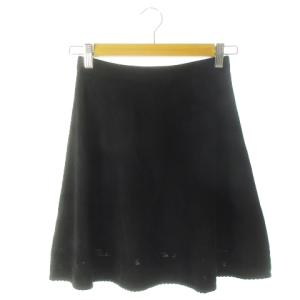 miu miu（ミュウミュウ） フレアスカート ミニ丈 ストレッチ 無地 ワン  