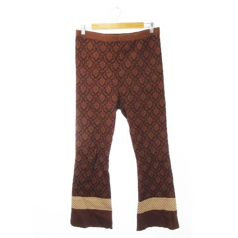 コムサ ブロンドオフ パンツ ニット ワイド フレア ストレッチ アジャスター 厚手 なめらか ダマ...