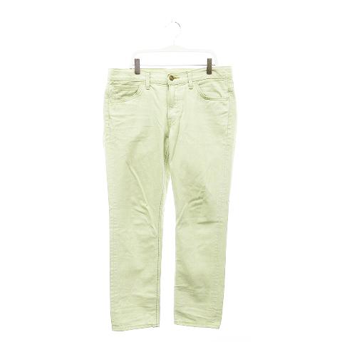 中古 リー LEE パンツ カラーデニム ジーンズ ストレート M ライトグリーン /MM メンズ ...