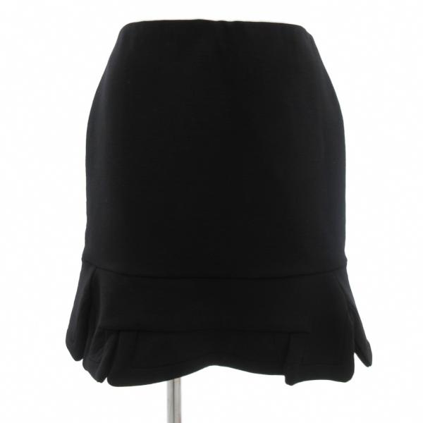 ミュウミュウ miumiu 台形スカート タイト ミニ 36 黒 ブラック /JS ■GY62 レデ...