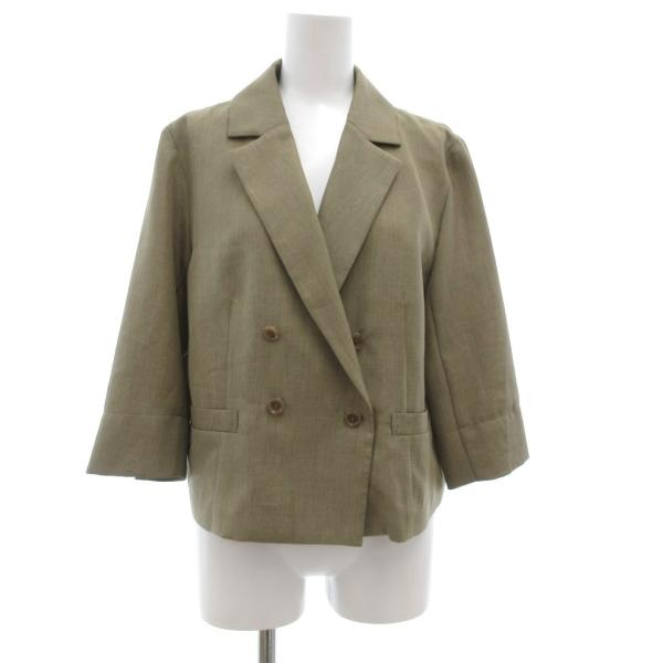 ジルスチュアート JILL STUART テーラードジャケット ダブルブレスト カジュアル M ベー...
