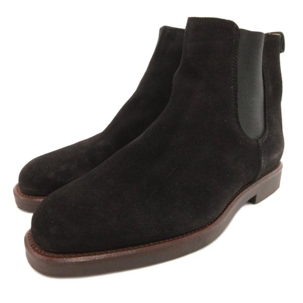ジャンヴィトロッシ Gianvito Rossi サイドゴアブーツ シューズ スエードレザー 黒 ブ...