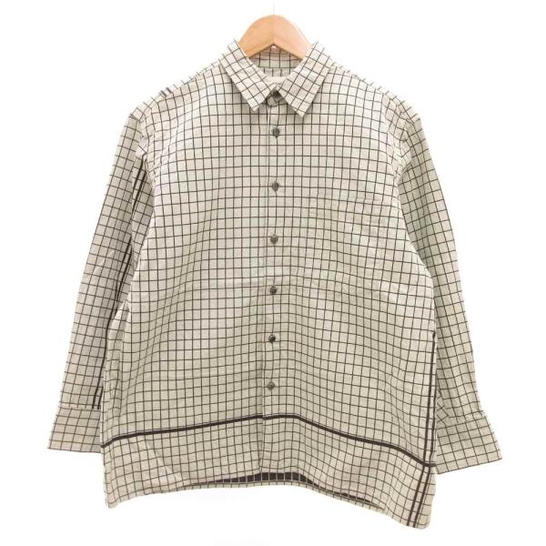 ビューティフルピープル beautiful people シャツ 長袖 チェック柄 ボックスカット ...