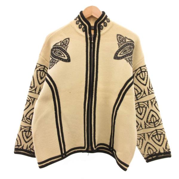 ジャンポールゴルチエ Jean Paul GAULTIER ニット ジャケット ジップアップ 総柄 ...