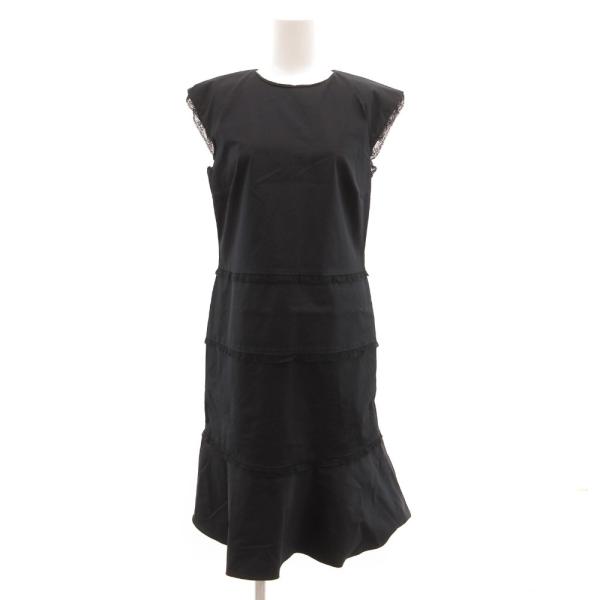 ヴァレンティノ ヴァレンチノ  VALENTINO ワンピース ノースリーブ レース刺繍 ティアード...