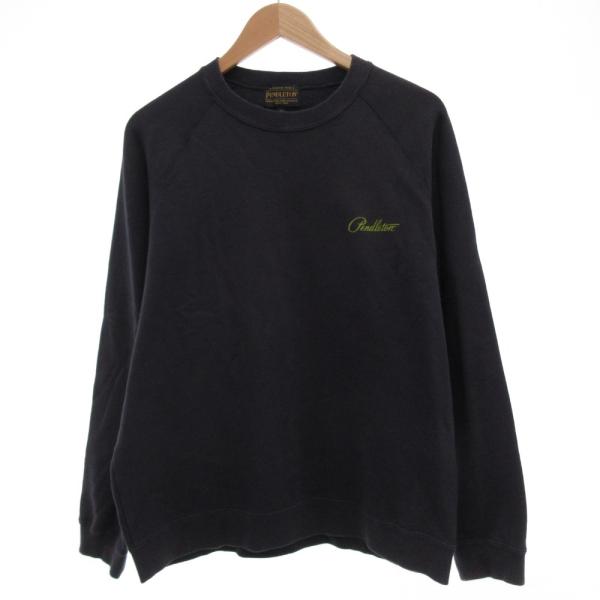 ペンドルトン PENDLETON トレーナー スウェット M 長袖 プリント 紺 ネイビー /AE ...
