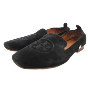 トリーバーチ TORY BURCH パンプス シューズ ロゴ スエード レザー 5.5 紺 ネイビー /FF ■GY62 レディース