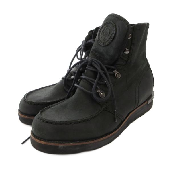ディーゼル DIESEL ショートブーツ レースアップ 26.5 黒 ブラック /FF ■GY62 ...