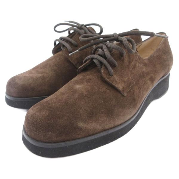 サルヴァトーレフェラガモ Salvatore Ferragamo ダービーシューズ 厚底 スエード ...