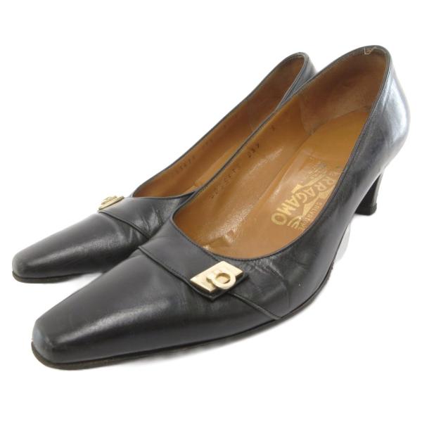 サルヴァトーレフェラガモ Salvatore Ferragamo ガンチーニ パンプス シューズ レ...