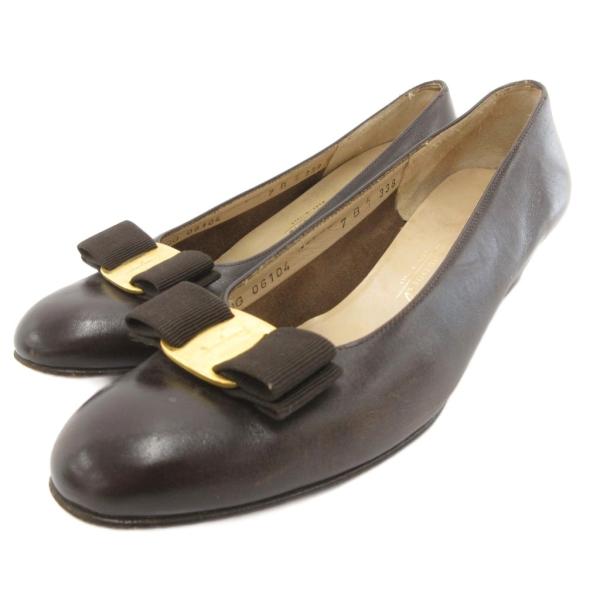 サルヴァトーレフェラガモ Salvatore Ferragamo ヴァラリボン パンプス シューズ ...