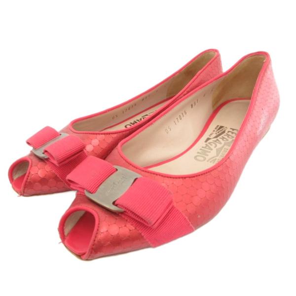 サルヴァトーレフェラガモ Salvatore Ferragamo ヴァラリボン パンプス シューズ ...