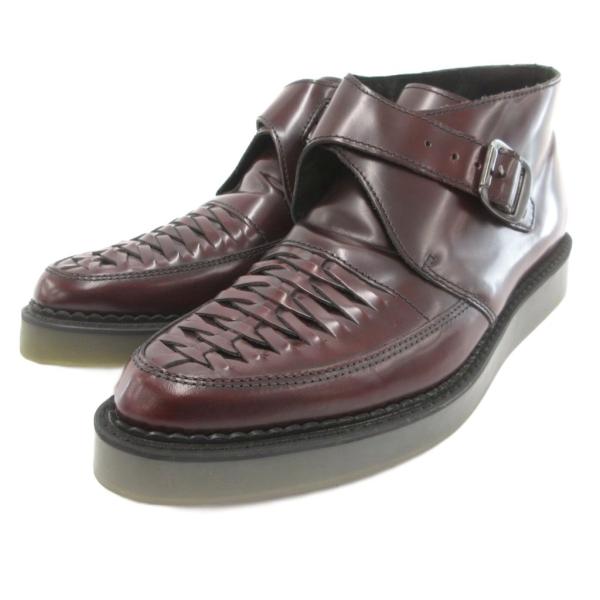 ディーゼル DIESEL ベルテッドブーツ モンクシューズ ショート メッシュ レザー 本革 43 ...