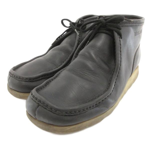 IRISH SETTER チャッカブーツ レザー 本革 ロゴ型押し 7.5 黒 ブラック /JS ■...