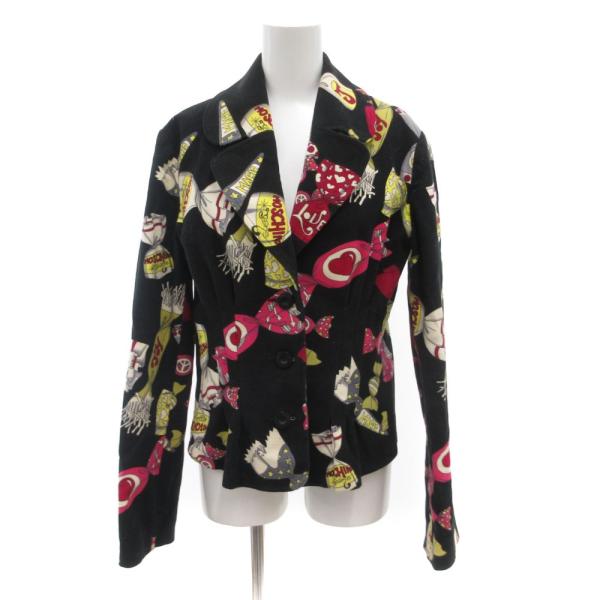 モスキーノジーンズ MOSCHINO JEANS テーラードジャケット 42 ラウンドカラー キャン...