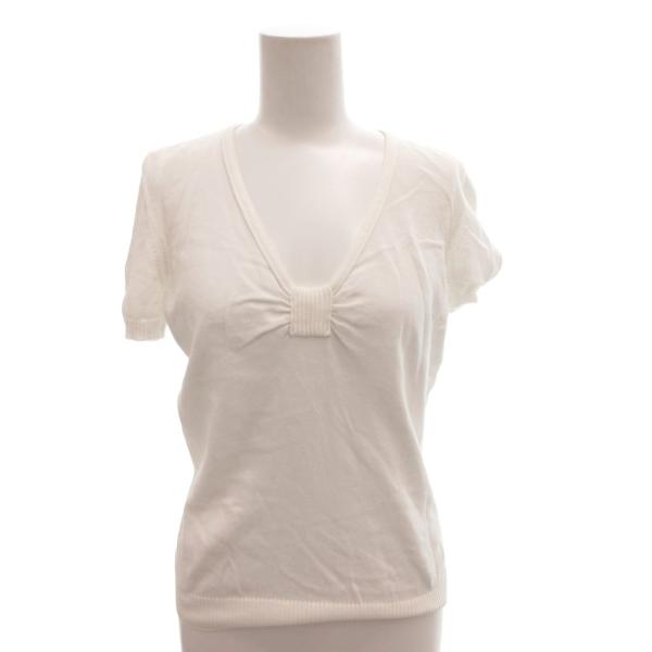 ヴァレンティノ ヴァレンチノ  VALENTINO Tシャツ カットソー Vネック 半袖 42 白 ...