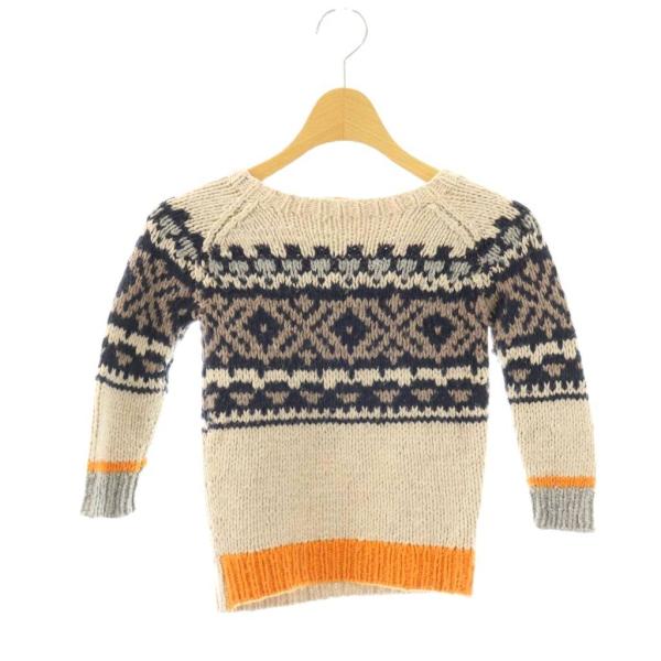 ステラマッカートニー STELLA McCARTNEY ニット セーター 長袖 2 ベージュ マルチ...