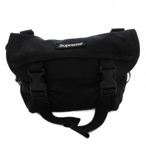シュプリーム SUPREME 25SS Mini Messenger Bag ミニ メッセンジャー バッグショルダー 斜め掛け ロゴ 刺繍 コーデュラ ナイロン 黒