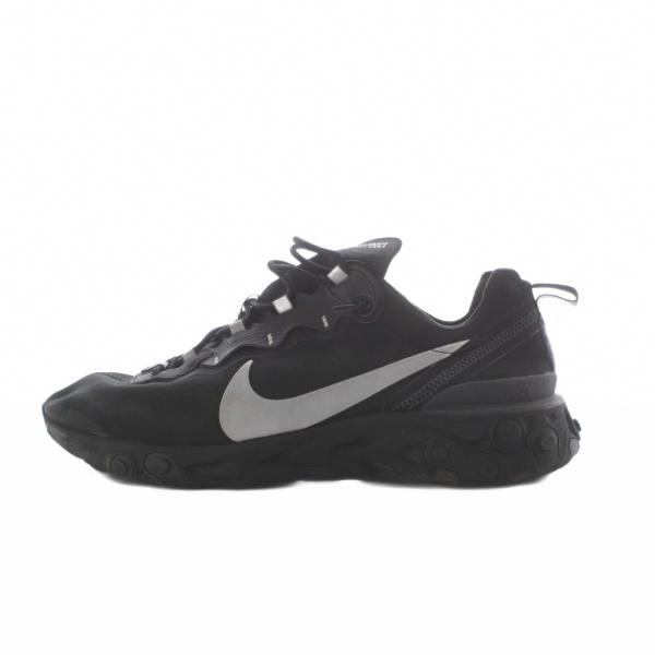 ナイキ NIKE REACT ELEMENT 55 SE スニーカー シューズ 30cm 黒 ブラッ...