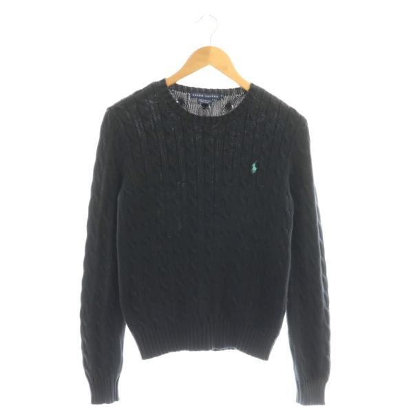 ラルフローレン RALPH LAUREN ケーブルニット セーター M ブラック /DO ■GY53...