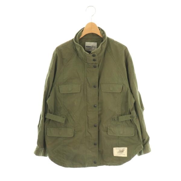 アヴィレックス AVIREX ミリタリージャケット アウター F カーキ スタンドカラー /CX ■...