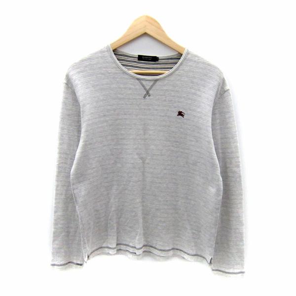 バーバリーブラックレーベル BURBERRY BLACK LABEL カットソー 長袖 ラウンドネッ...