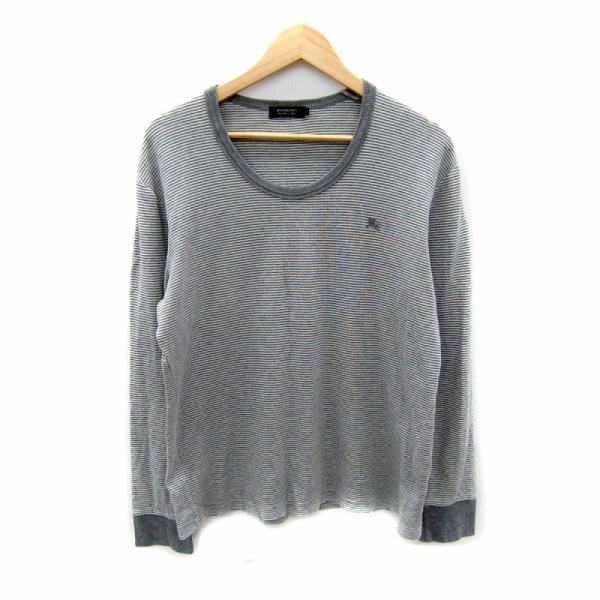 バーバリーブラックレーベル BURBERRY BLACK LABEL カットソー 長袖 ラウンドネッ...